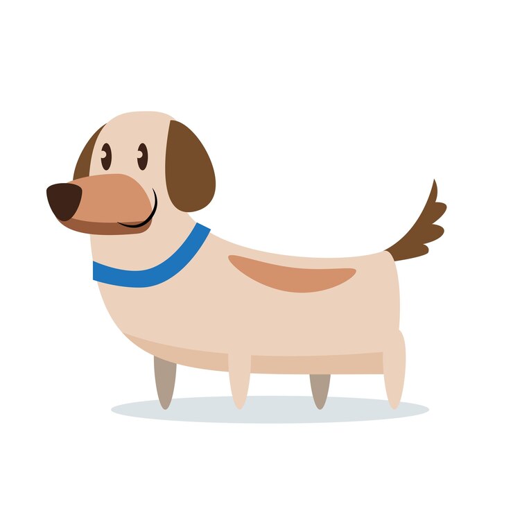 Vector ilustración de vector de personaje de dibujos animados de perro