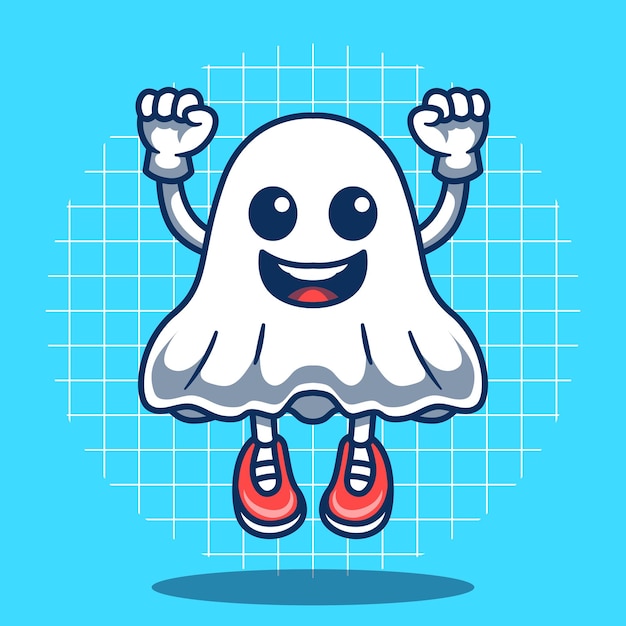 Ilustración de vector de personaje de fantasma de halloween