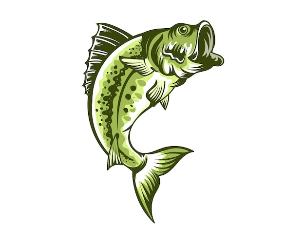 Ilustración de vector de pescado para artículos de impresión y camiseta