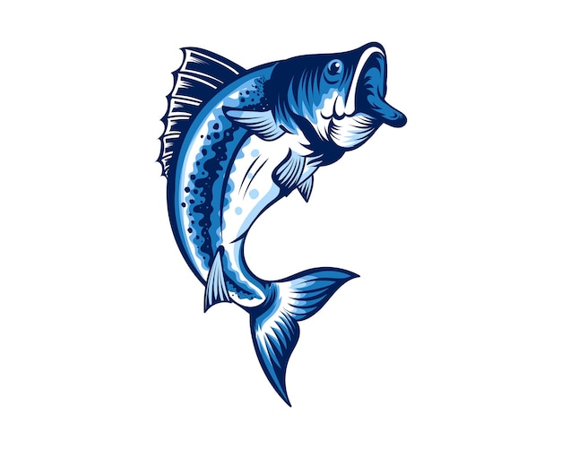 Vector ilustración de vector de pescado para artículos de impresión y camiseta