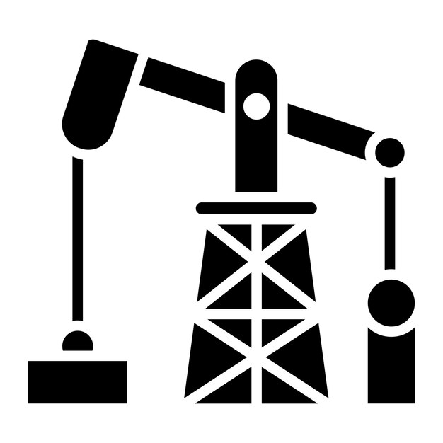 Ilustración del vector del petróleo de perforación
