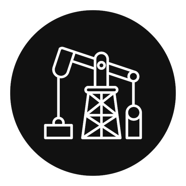Ilustración del vector del petróleo de perforación
