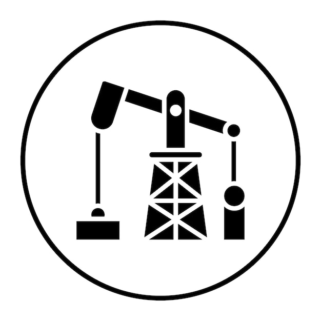 Ilustración del vector del petróleo de perforación