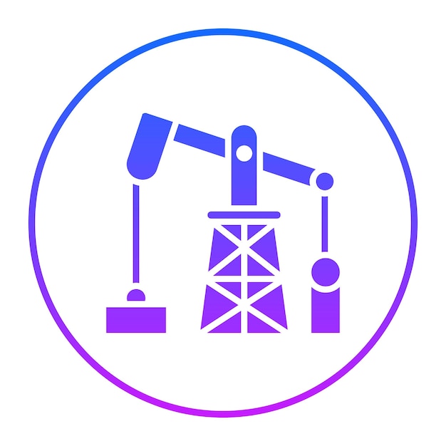 Ilustración del vector del petróleo de perforación
