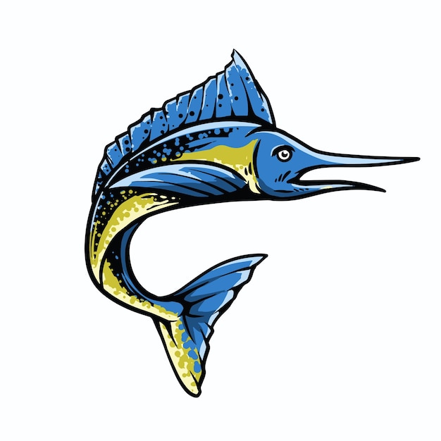 Ilustración de vector de pez marlin