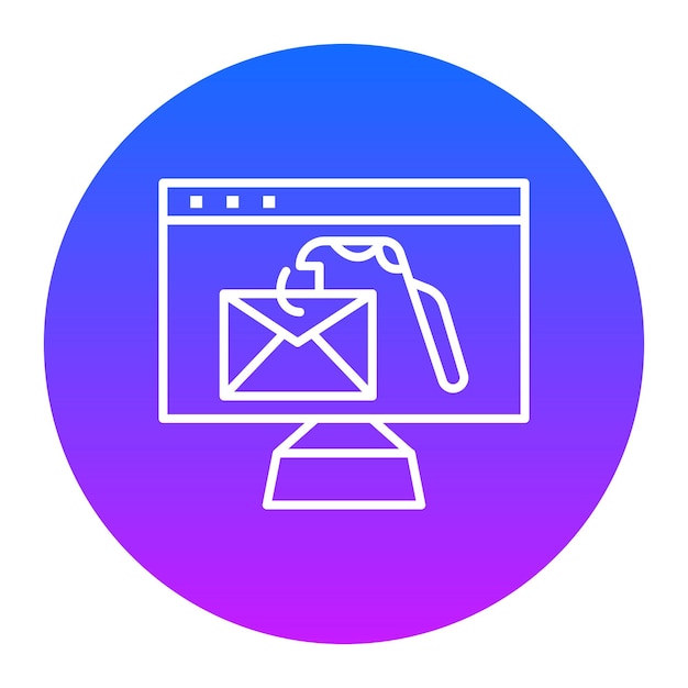 Ilustración del vector de phishing por correo electrónico
