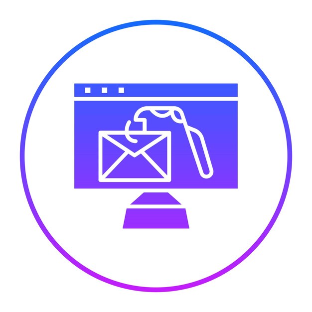 Ilustración del vector de phishing por correo electrónico