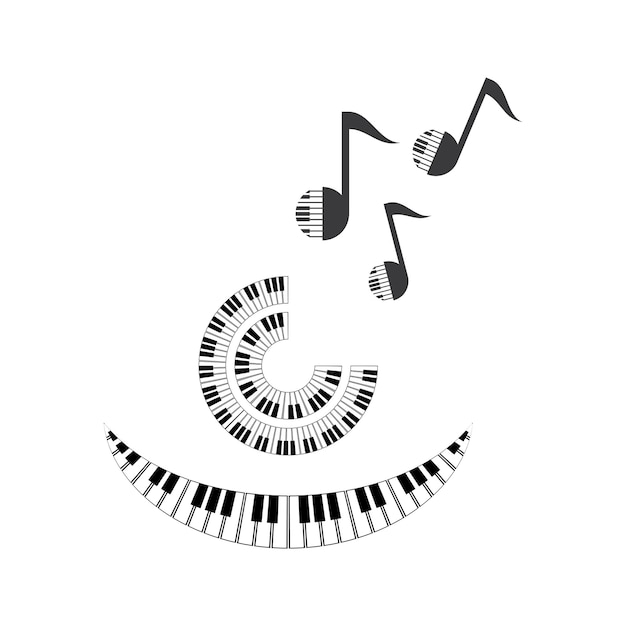 Ilustración de vector de piano