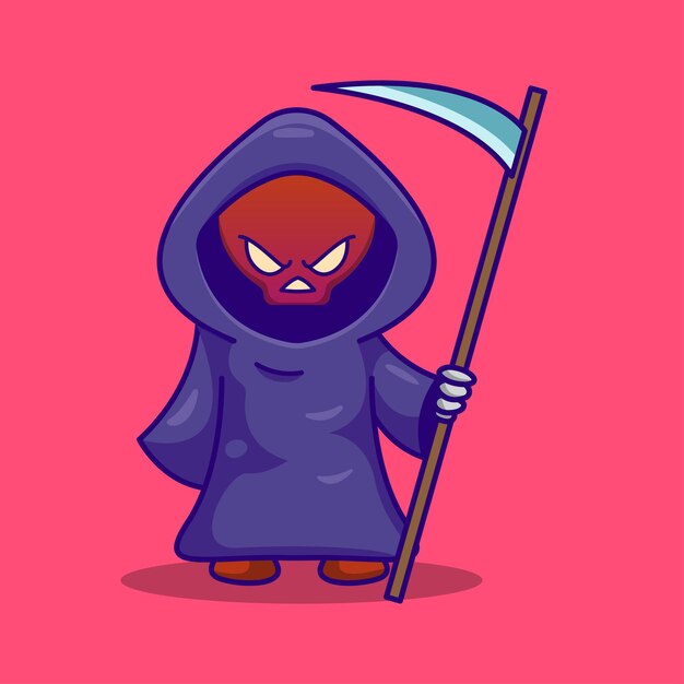 Ilustración de vector de pie de hombre de muerte
