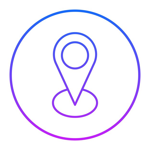 Ilustración del vector de pin de ubicación