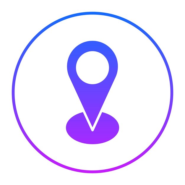 Ilustración del vector de pin de ubicación