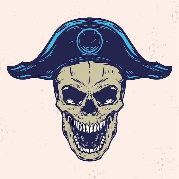 Ilustración de vector de pirata cráneo