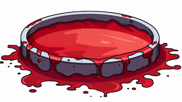 Ilustración del vector de la piscina de sangre de dibujos animados