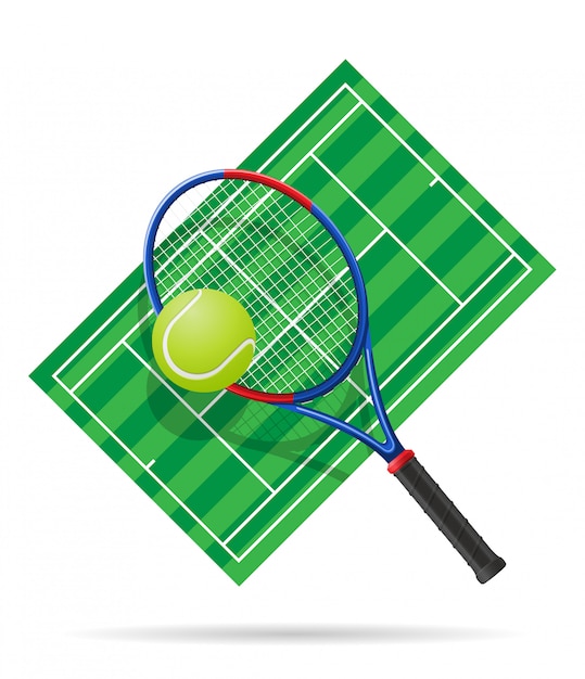 Vector ilustración de vector de pista de tenis