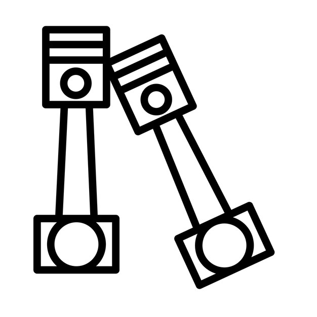 Ilustración del vector del pistón