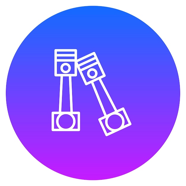 Ilustración del vector del pistón