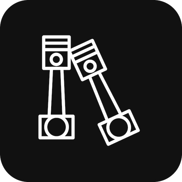 Ilustración del vector del pistón