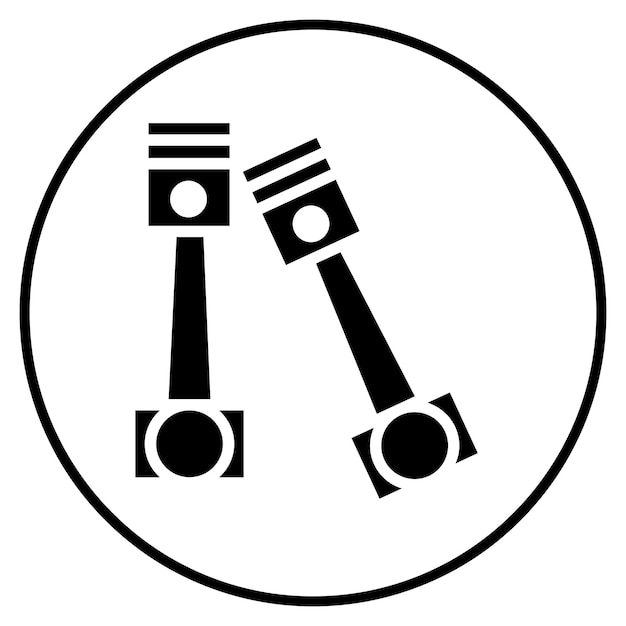 Ilustración del vector del pistón