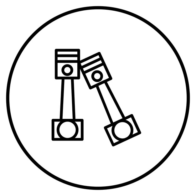 Ilustración del vector del pistón