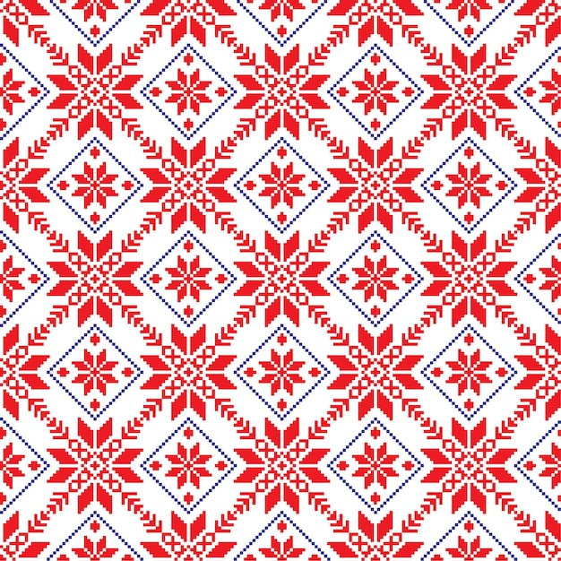 Ilustración de vector de píxeles de patrón de Navidad de año nuevo