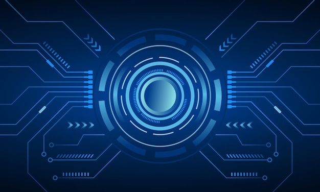 Ilustración de vector de placa base y placa de circuito de computadora