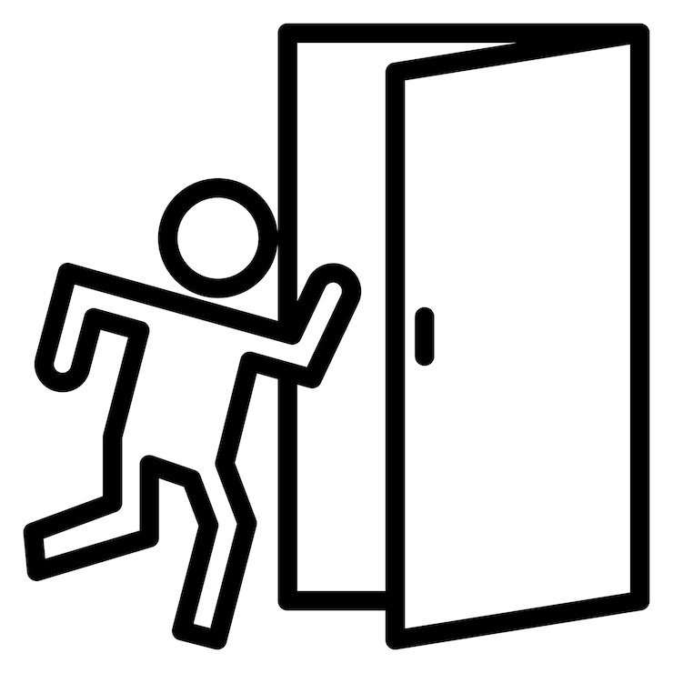 Vector ilustración del vector del plan de evacuación