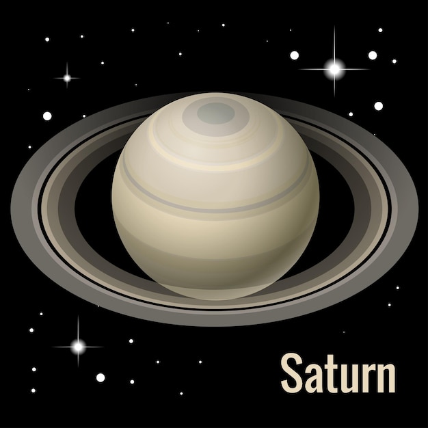 Vector ilustración de vector de planeta saturno. planetas isométricos del sistema solar de alta calidad.