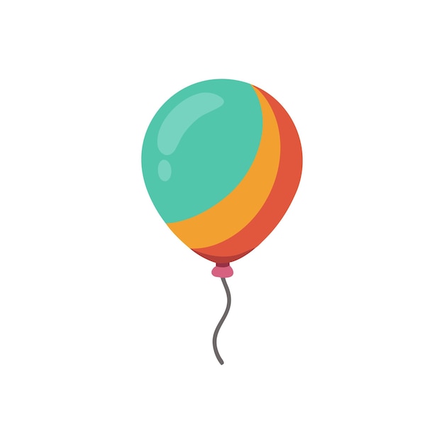 Ilustración de vector plano aislado de globo en fondo blanco