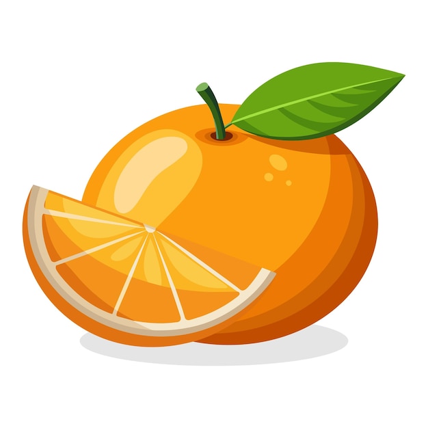 Ilustración de vector plano aislado naranja