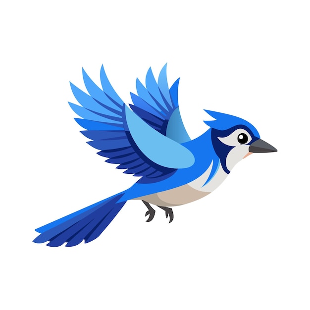 Ilustración de vector plano aislado volando en fondo blanco
