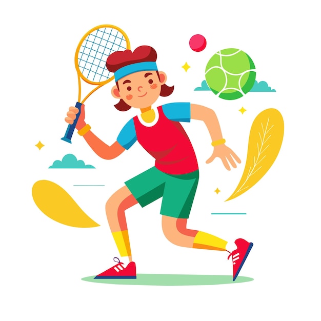 Ilustración de vector plano de alguien haciendo ejercicio