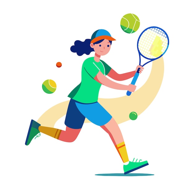 Ilustración de vector plano de alguien haciendo ejercicio