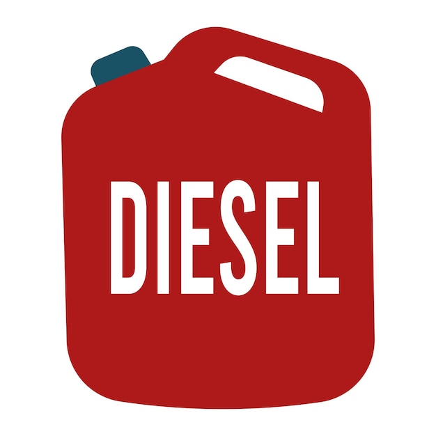 Ilustración de vector plano de bote de combustible diesel