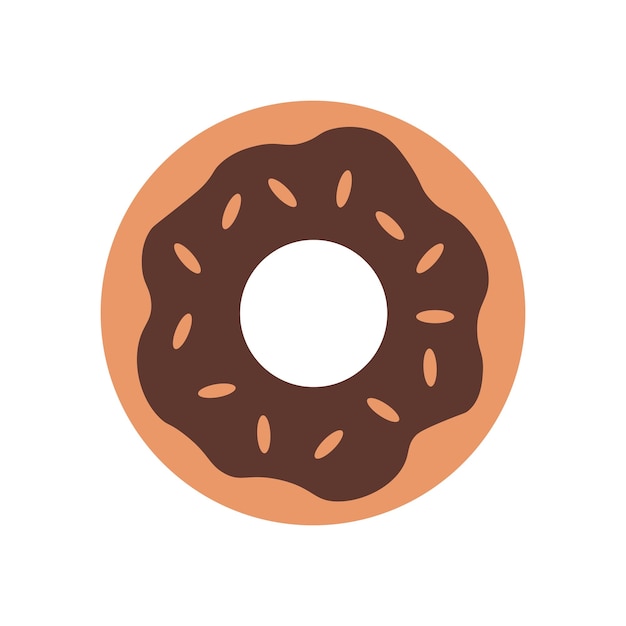 Ilustración de vector plano de donut