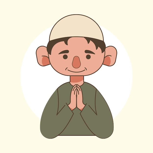 Ilustración del vector plano de Eid al-Fitr