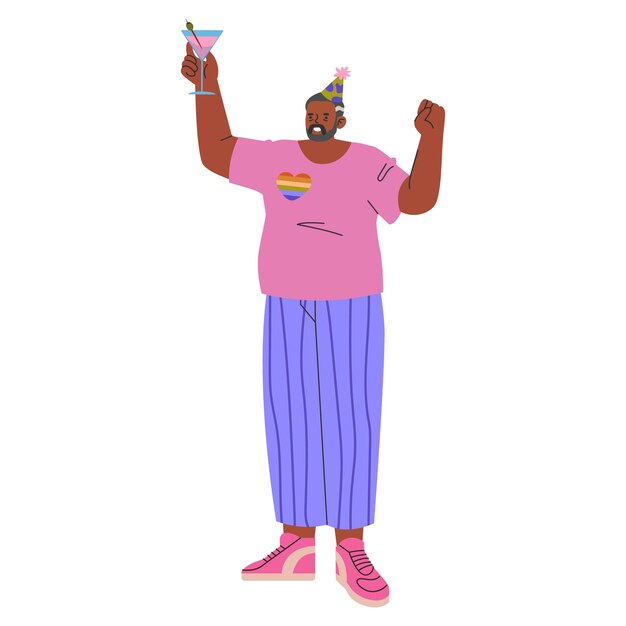 Ilustración de vector plano del hombre de negocios de diversidad