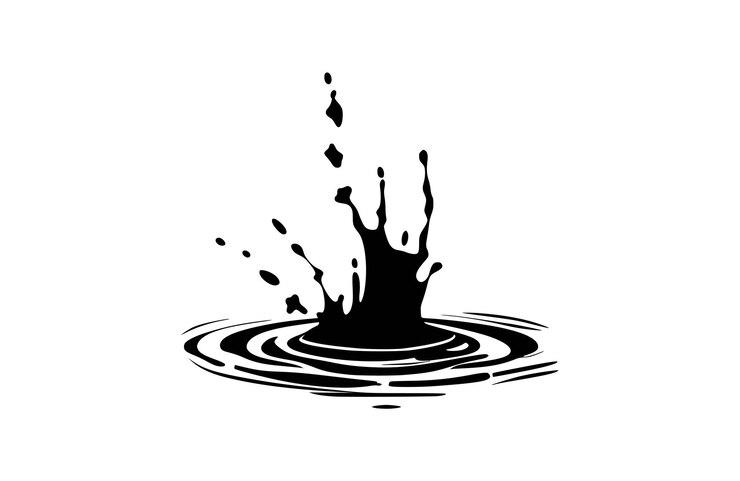 Vector ilustración de vector plano del icono de agua