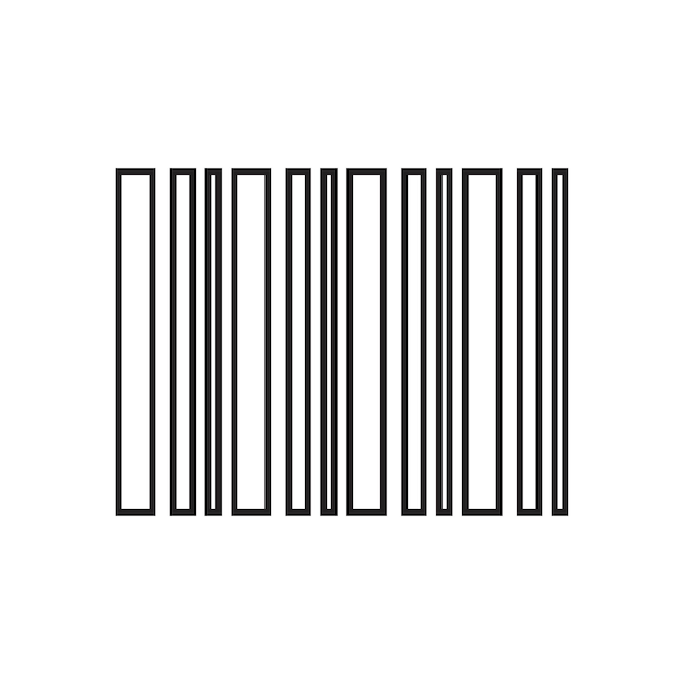 Ilustración de vector plano del icono de código de barras
