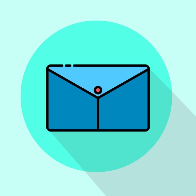 Ilustración de vector plano de icono de correo para elemento de diseño de relación de mensaje