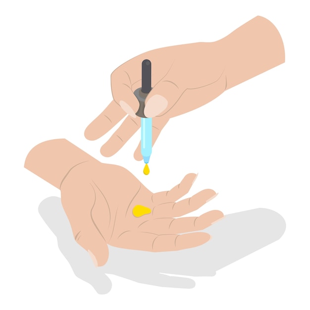 Ilustración de vector plano isométrico 3D del artículo de manicura de spa 2