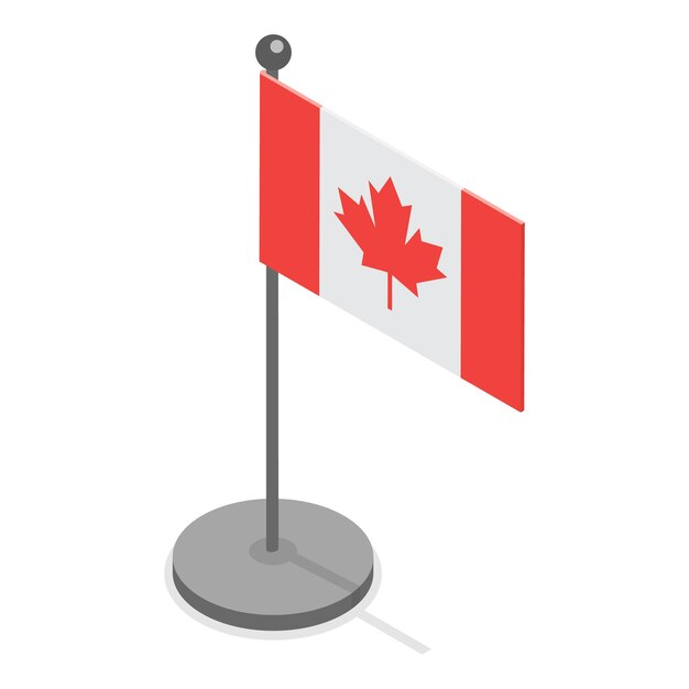 Ilustración de vector plano isométrico 3d de la colección de atributos culturales tradicionales de Canadá artículo 1
