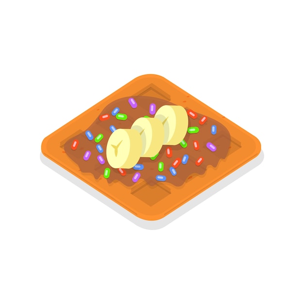 Ilustración de vector plano isométrico 3D de pastelería casera artículo 2