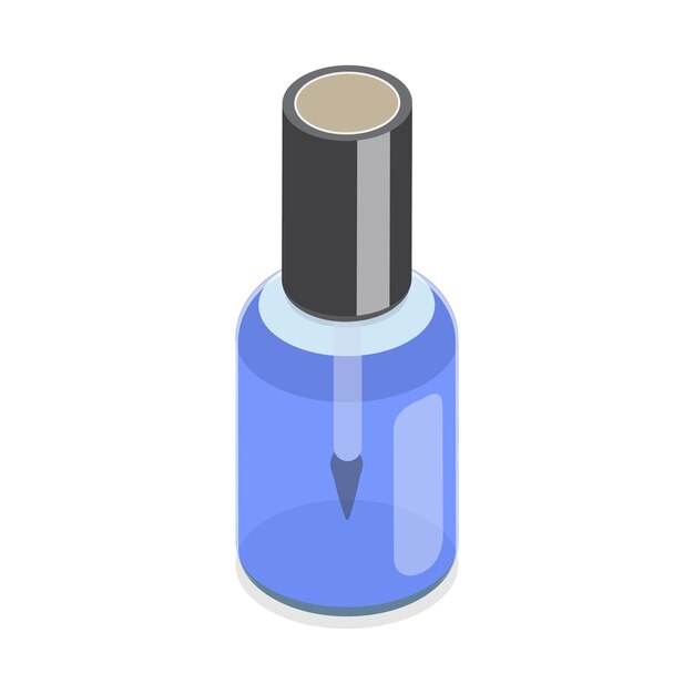 Ilustración de vector plano isométrico 3D del procedimiento de manicura