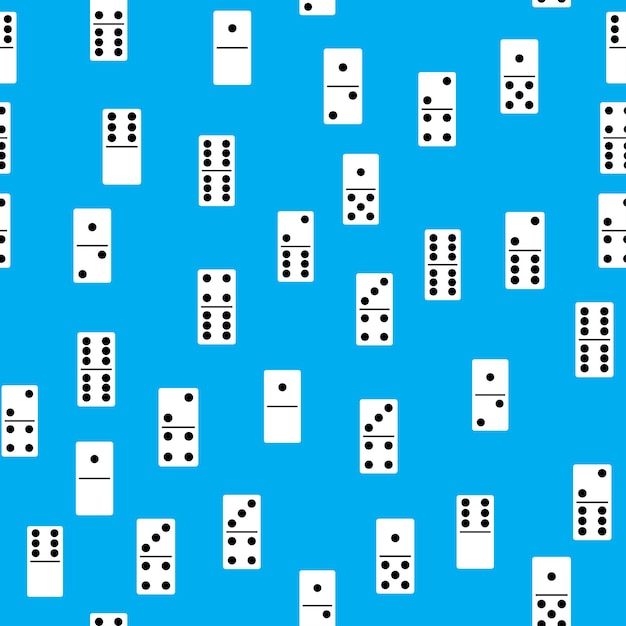 Ilustración de vector plano de patrones sin fisuras de huesos de dominó