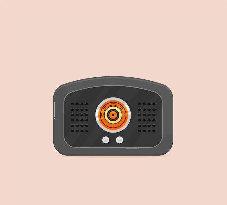 Vector ilustración de vector plano radio icono plano