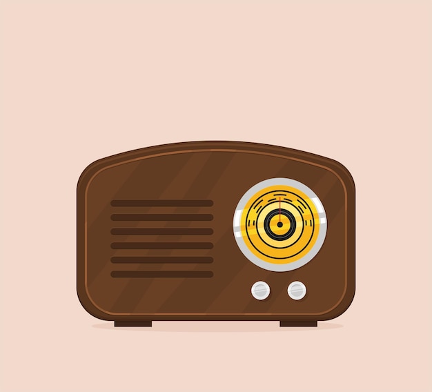 Ilustración de vector plano Radio icono plano