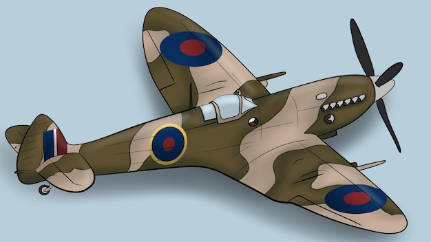 Ilustración del vector plano de la segunda guerra mundial