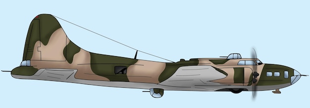 Ilustración del vector plano de la segunda guerra mundial