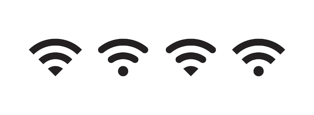 Ilustración de vector plano de símbolo de conexión inalámbrica e Internet.