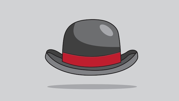 Ilustración de vector plano de sombrero redondo
